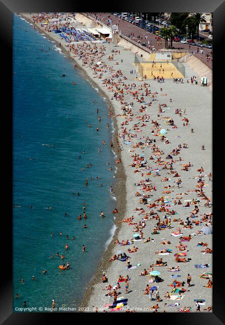 Sun-soaked Beach Paradise Framed Print by Roger Mechan