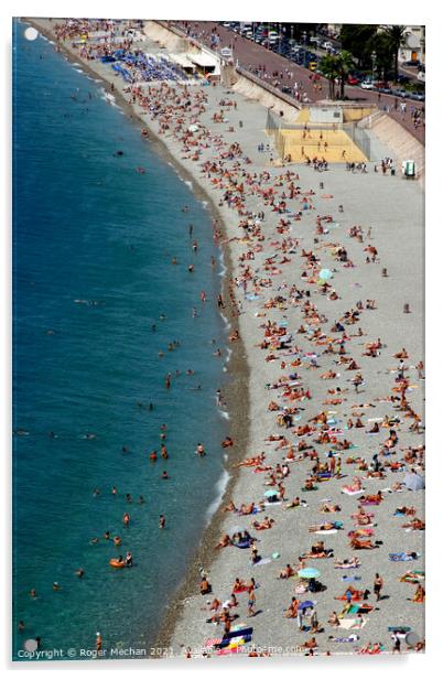 Sun-soaked Beach Paradise Acrylic by Roger Mechan