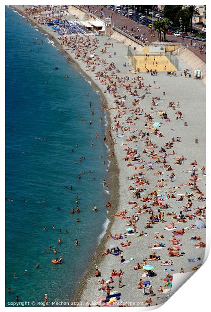 Sun-soaked Beach Paradise Print by Roger Mechan