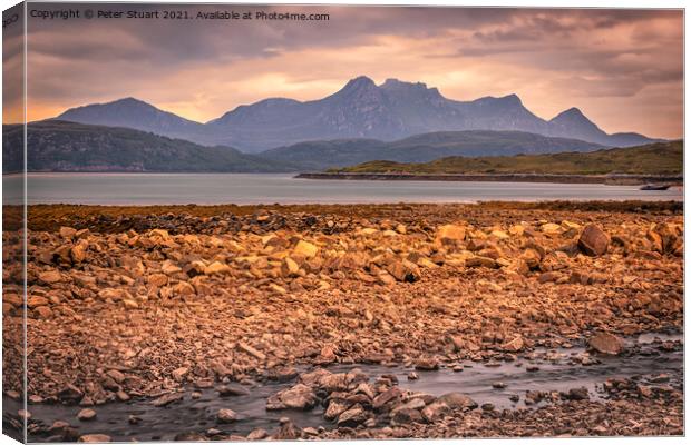Ben Loyal from the Kyle of Tongue Canvas Print by Peter Stuart