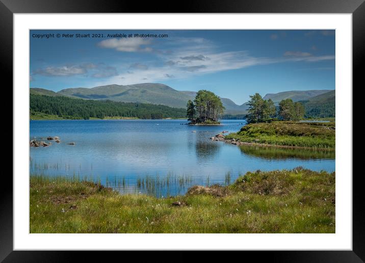 Loch Ossian circuit from Corrour Station Framed Mounted Print by Peter Stuart