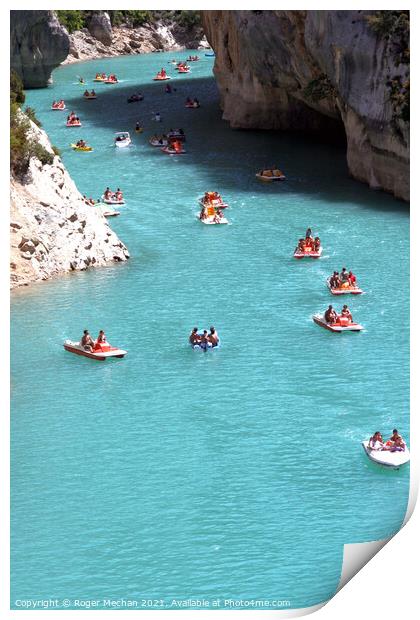 Gliding Through Nature's Canyon Print by Roger Mechan