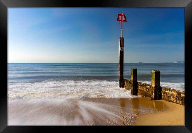 The Groynes at Boscombe  Framed Print by Anthony Hart