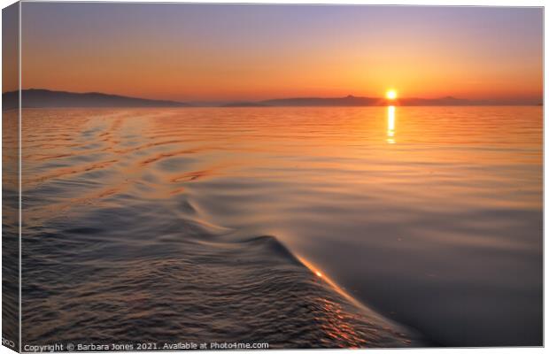 A Summer Sunset over Isle of  Raasay Scotland Canvas Print by Barbara Jones