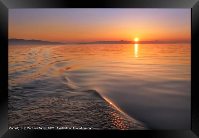 A Summer Sunset over Isle of  Raasay Scotland Framed Print by Barbara Jones