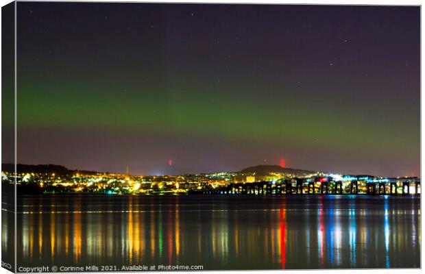 Aurora over Dundee Canvas Print by Corinne Mills