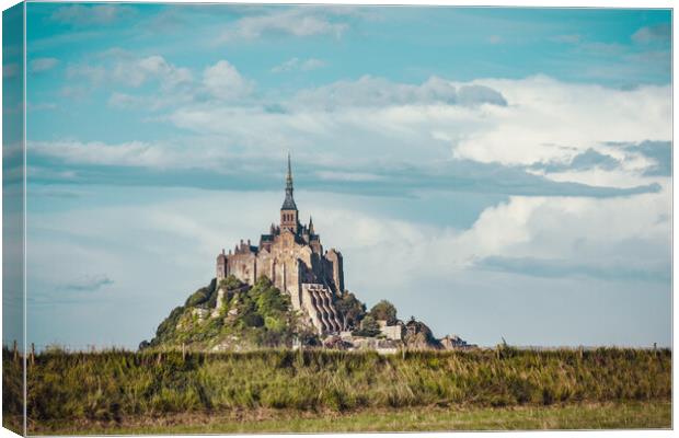 Le Mont Saint-Michel located in Normandy Canvas Print by Laurent Renault