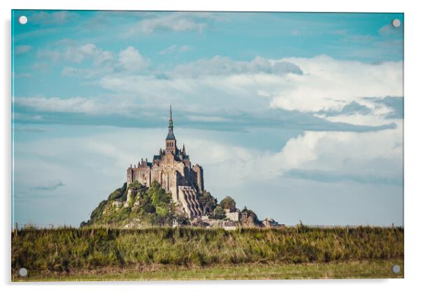Le Mont Saint-Michel located in Normandy Acrylic by Laurent Renault