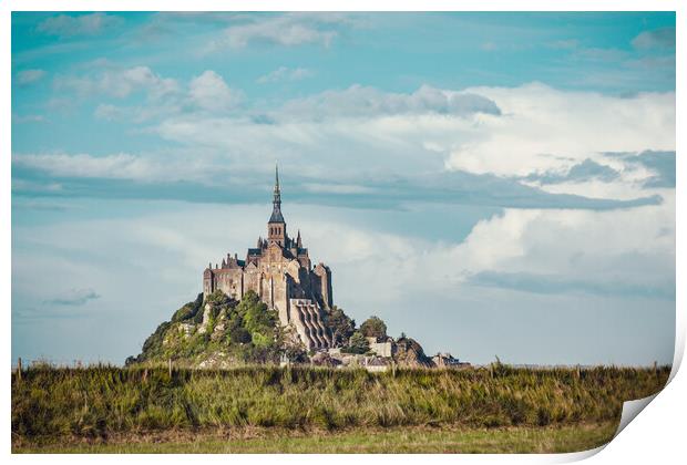 Le Mont Saint-Michel located in Normandy Print by Laurent Renault