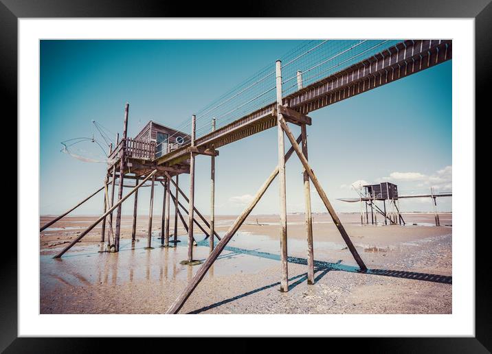 Hut of fisherman on piles Framed Mounted Print by Laurent Renault