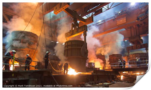 Steel Foundry Scene Print by Mark Tomlinson