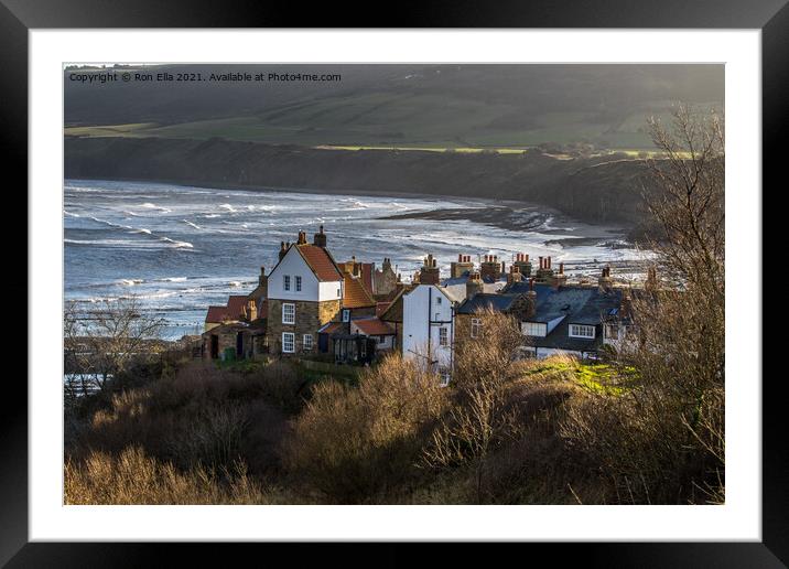 A Secluded Haven by the Yorkshire Coast Framed Mounted Print by Ron Ella