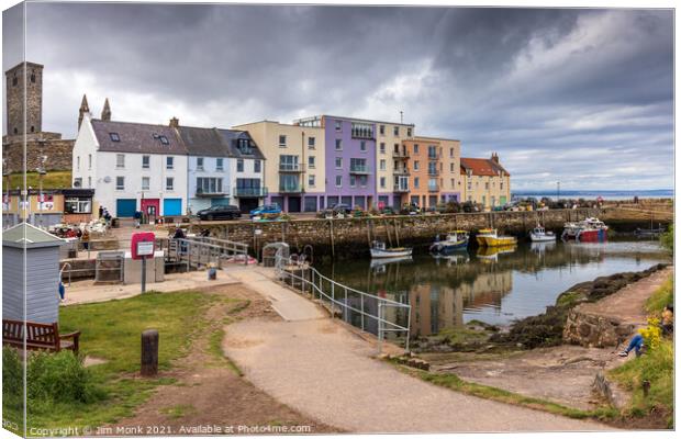 St Andrews Harbour, Fife Canvas Print by Jim Monk