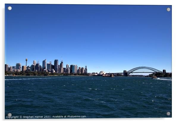 Sydney Harbour Bridge Acrylic by Stephen Hamer