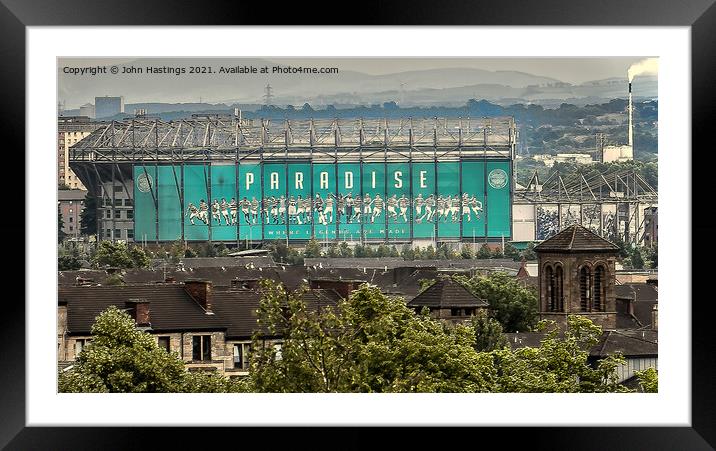 Celtic Park's Glorious Night Framed Mounted Print by John Hastings