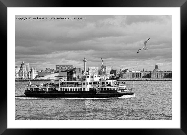 The Mersey Ferry boat Royal Iris. Framed Mounted Print by Frank Irwin