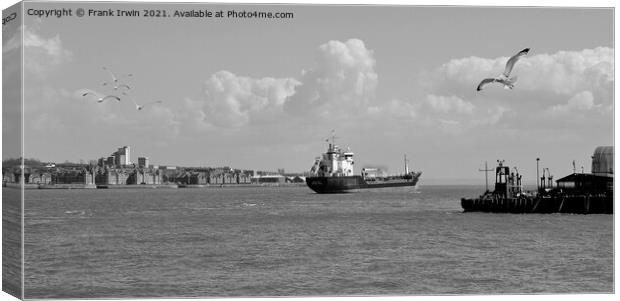 Still Kilo heading down the River Mersey to where? Canvas Print by Frank Irwin