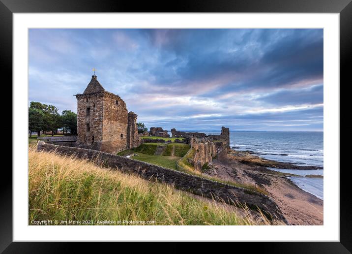 St Andrews Castle Ruins, Fife Framed Mounted Print by Jim Monk