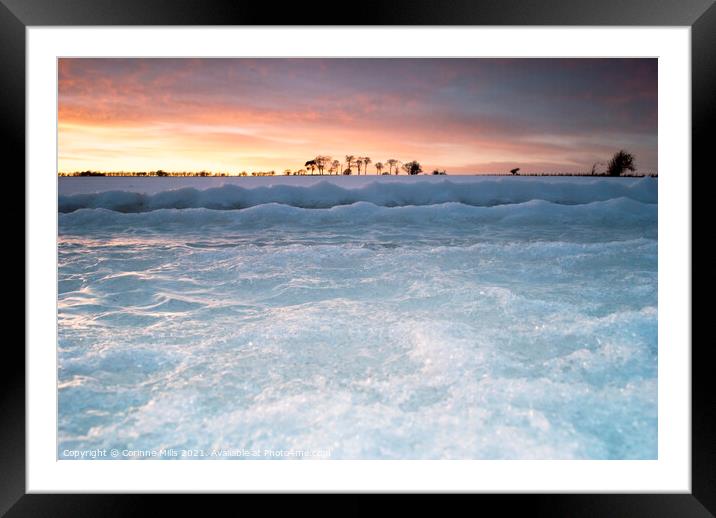 Fire and Ice Framed Mounted Print by Corinne Mills