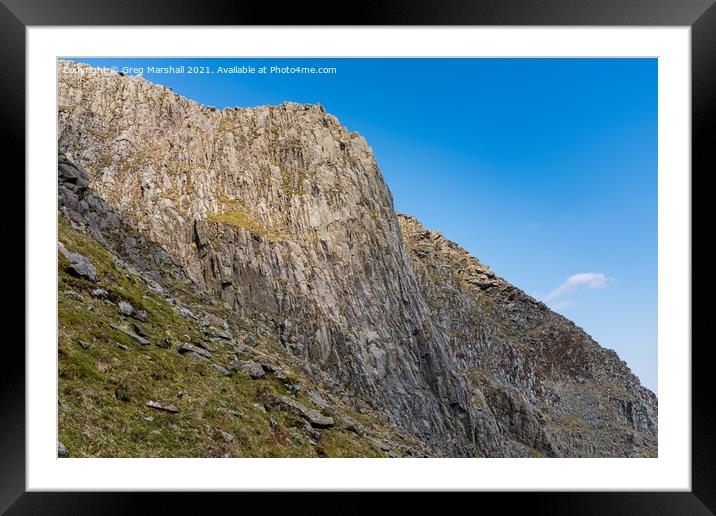 Bowfell Buttress Langdale Lake District Framed Mounted Print by Greg Marshall