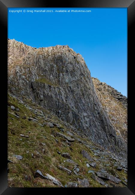 Bowfell Buttress Langdale Lake District Framed Print by Greg Marshall
