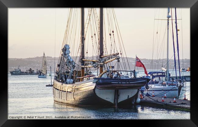 Brixham An Evening View Framed Print by Peter F Hunt