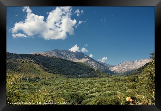 Lasithi Countryside, Crete, Greece Framed Print by Kasia Design