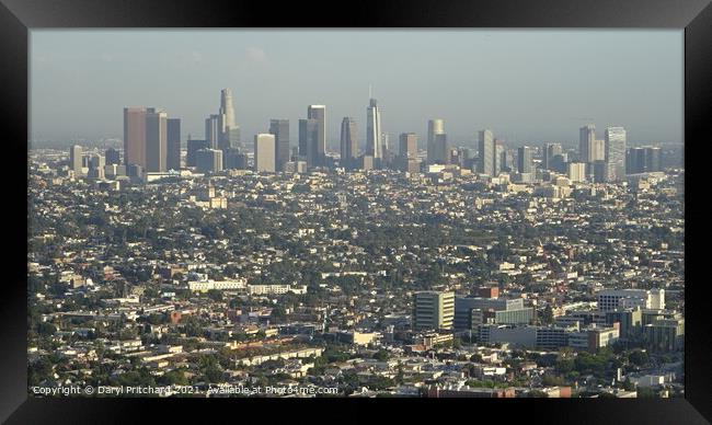 Downtown Los angeles Framed Print by Daryl Pritchard videos