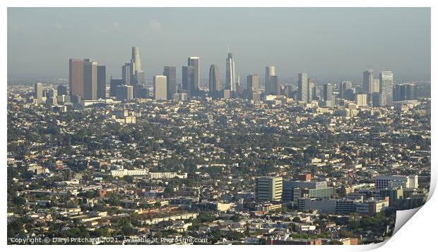 Downtown Los angeles Print by Daryl Pritchard videos