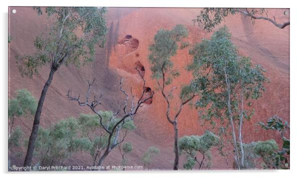 Ayers Rock and trees Acrylic by Daryl Pritchard videos