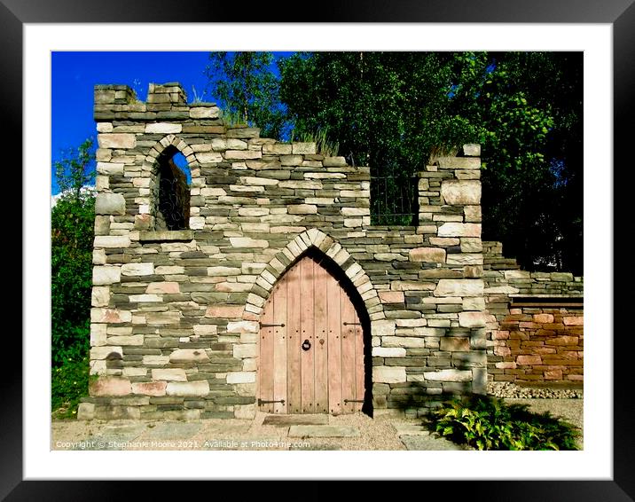 A faux ruin seen in a Donegal park Framed Mounted Print by Stephanie Moore