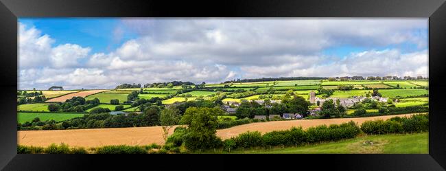 Milton Abbot Panorama, Devon Framed Print by Maggie McCall