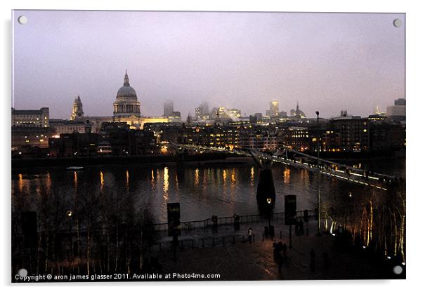 london city life Acrylic by aron james glasser