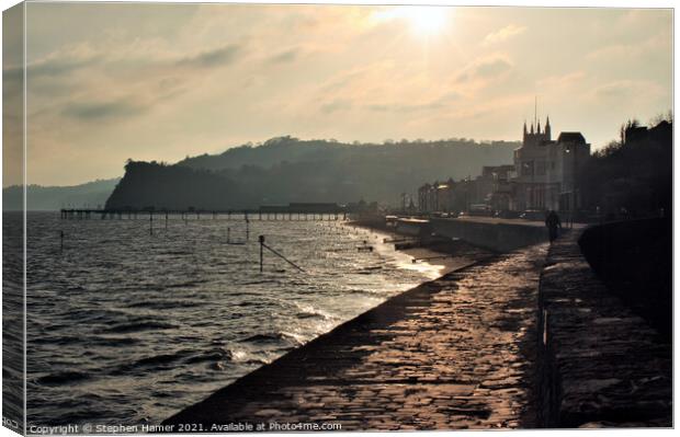 Teignmouth in the Golden Hour Canvas Print by Stephen Hamer