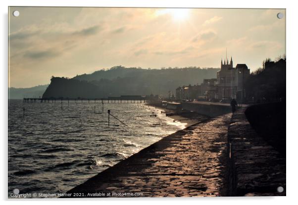 Teignmouth in the Golden Hour Acrylic by Stephen Hamer