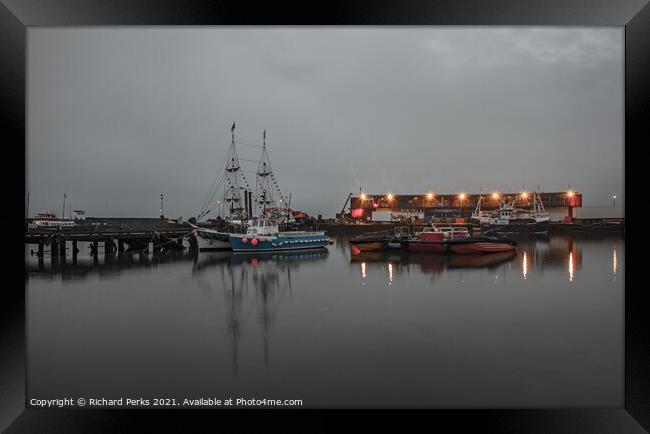 Harbour Lights - Bridlington Framed Print by Richard Perks