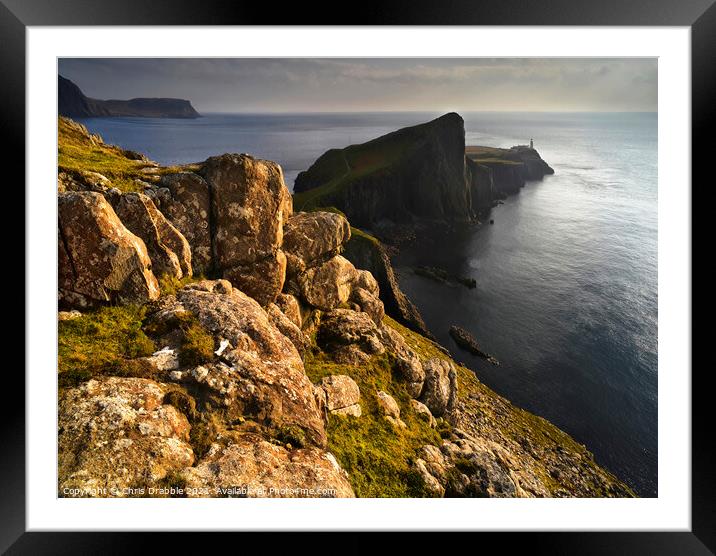 Neist Point at sunset Framed Mounted Print by Chris Drabble