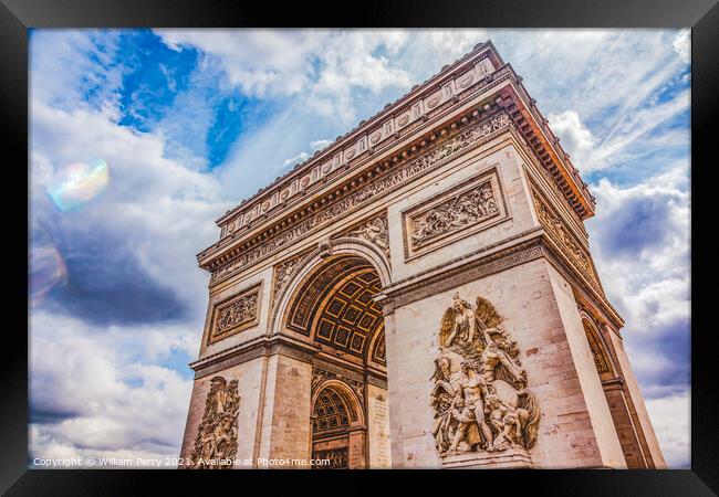 Arc de Triomphe Place Charles de Gaulle Paris France Framed Print by William Perry