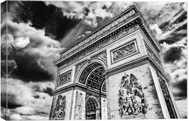 Arc de Triomphe Place Charles de Gaulle Paris France Canvas Print by William Perry