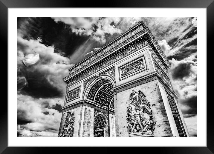 Arc de Triomphe Place Charles de Gaulle Paris France Framed Mounted Print by William Perry