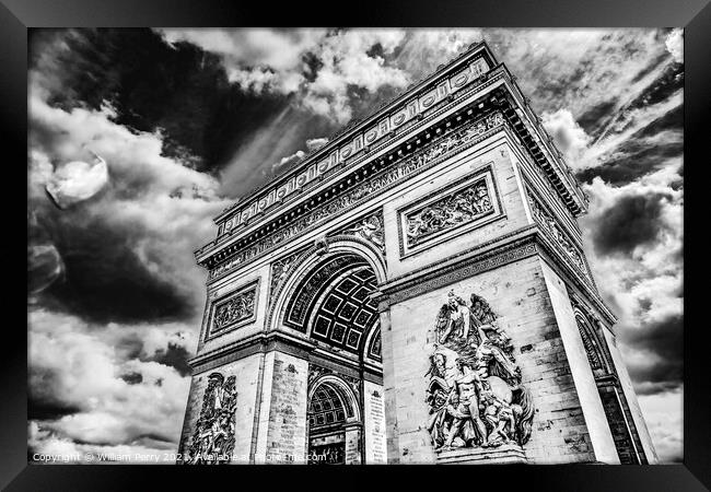 Arc de Triomphe Place Charles de Gaulle Paris France Framed Print by William Perry
