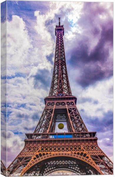 Eiffel Tower Paris France Canvas Print by William Perry