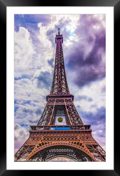 Eiffel Tower Paris France Framed Mounted Print by William Perry