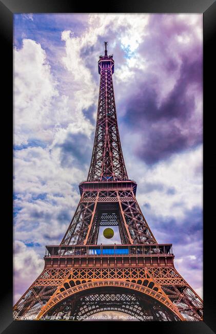 Eiffel Tower Paris France Framed Print by William Perry