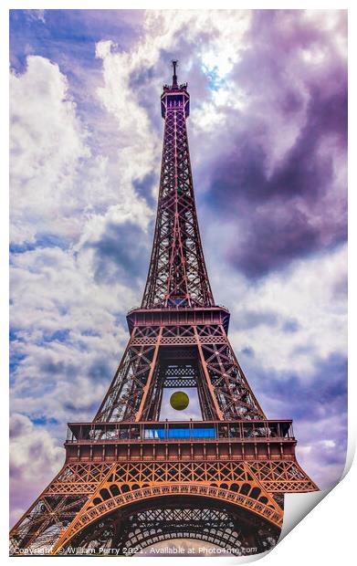 Eiffel Tower Paris France Print by William Perry