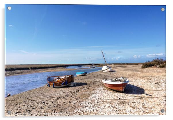 Blakeney Quay Norfolk Acrylic by Jim Key