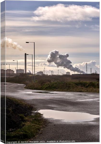 Port Talbot Steelworks, South Wales Canvas Print by Gordon Maclaren