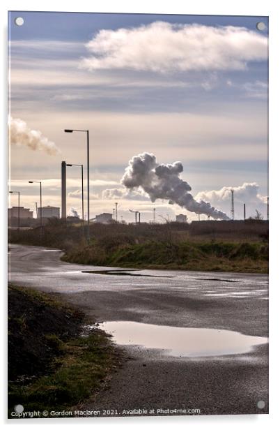 Port Talbot Steelworks, South Wales Acrylic by Gordon Maclaren