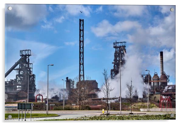 Port Talbot Steelworks, South Wales Acrylic by Gordon Maclaren