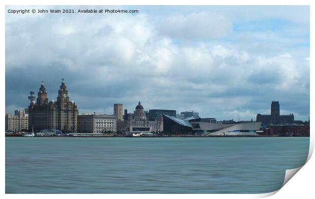Liverpool Waterfront Skyline  Print by John Wain